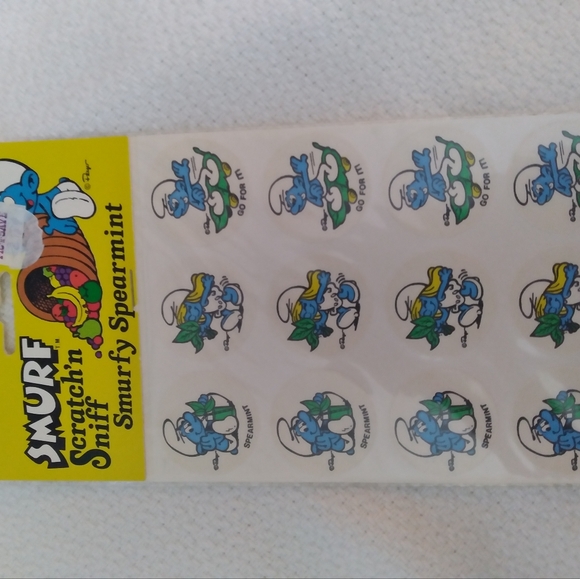 Smurf 1983 vintage lot of scratch and sniff stickers - Picture 8 of 13